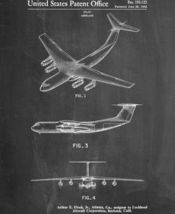 PP944-Chalkboard Lockheed C-130 Hercules Airplane Patent Poster