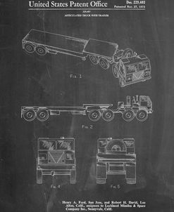 PP946-Chalkboard Lockheed Ford Truck and Trailer Patent Poster