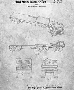 PP946-Slate Lockheed Ford Truck and Trailer Patent Poster