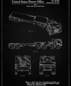 PP946-Vintage Black Lockheed Ford Truck and Trailer Patent Poster