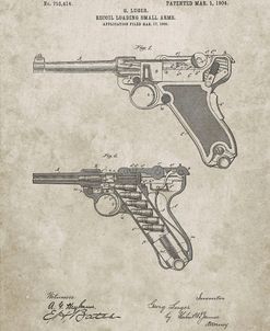 PP947-Sandstone Luger Pistol Patent Poster