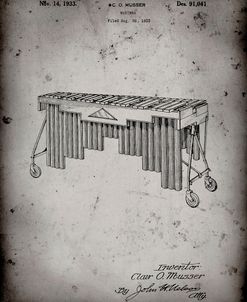 PP949-Faded Grey Marimba Poster