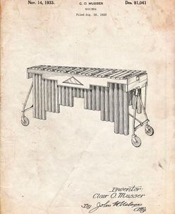 PP949-Vintage Parchment Marimba Poster