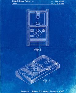 PP950-Faded Blueprint Mattel Electronic Basketball Game Patent Poster