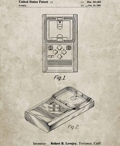 PP950-Sandstone Mattel Electronic Basketball Game Patent Poster