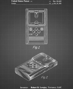 PP950-Black Grid Mattel Electronic Basketball Game Patent Poster