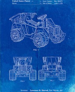 PP951-Faded Blueprint Mattel Kids Dump Truck Patent Poster