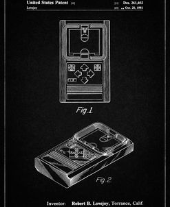 PP950-Vintage Black Mattel Electronic Basketball Game Patent Poster