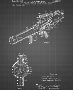 PP952-Black Grid Mattel Toy Pop Gun Patent Poster