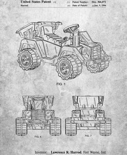 PP951-Slate Mattel Kids Dump Truck Patent Poster