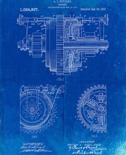 PP953-Faded Blueprint Mechanical Gearing 1912 Patent Poster