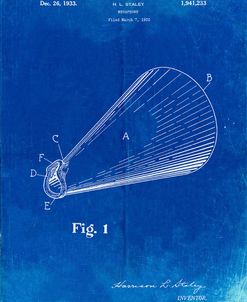 PP954-Faded Blueprint Megaphone Poster