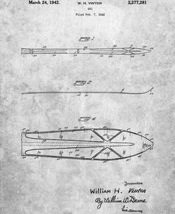 PP955-Slate Metal Skis 1940 Patent Poster