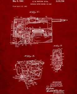 PP957-Burgundy Milwaukee Portable Jig Saw Patent Poster