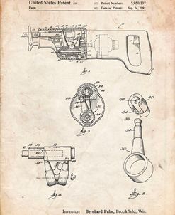 PP958-Vintage Parchment Milwaukee Reciprocating Saw Patent Poster