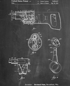 PP958-Chalkboard Milwaukee Reciprocating Saw Patent Poster
