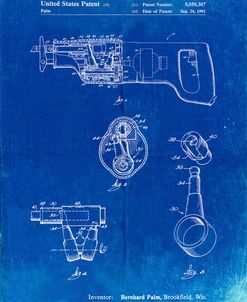 PP958-Faded Blueprint Milwaukee Reciprocating Saw Patent Poster