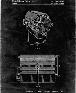 PP961-Black Grunge Mole-Richardson Film Light Patent Poster