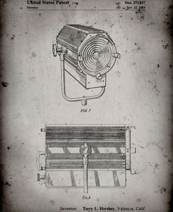 PP961-Faded Grey Mole-Richardson Film Light Patent Poster