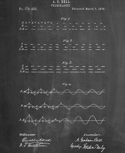 PP962-Chalkboard Morse Code Patent Poster