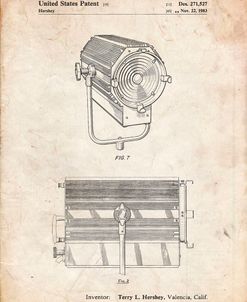 PP961-Vintage Parchment Mole-Richardson Film Light Patent Poster