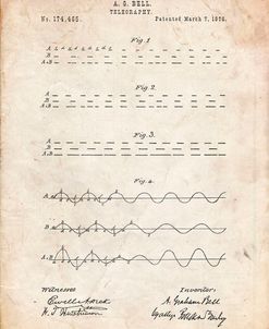 PP962-Vintage Parchment Morse Code Patent Poster