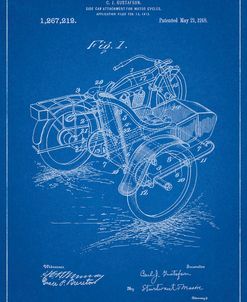 PP963-Blueprint Motorcycle Sidecar 1918 Patent Poster