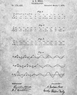 PP962-Slate Morse Code Patent Poster