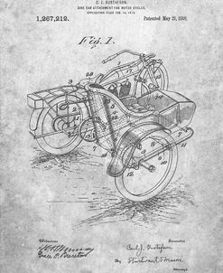 PP963-Slate Motorcycle Sidecar 1918 Patent Poster