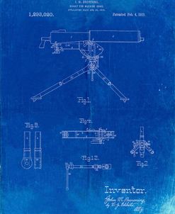 PP964-Faded Blueprint Mount for Machine Gun Patent Poster