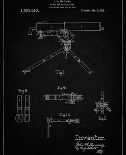 PP964-Vintage Black Mount for Machine Gun Patent Poster