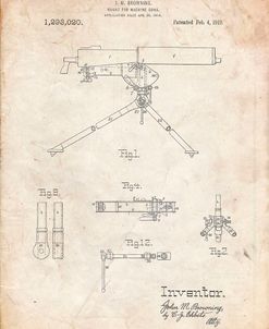 PP964-Vintage Parchment Mount for Machine Gun Patent Poster