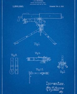 PP964-Blueprint Mount for Machine Gun Patent Poster