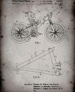 PP965-Faded Grey Mountain Bike Patent Art