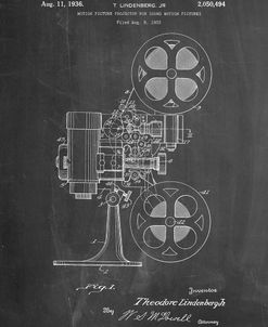 PP966-Chalkboard Movie Projector 1933 Patent Poster