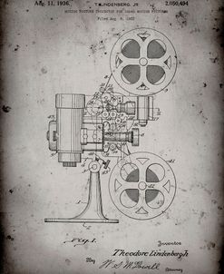 PP966-Faded Grey Movie Projector 1933 Patent Poster