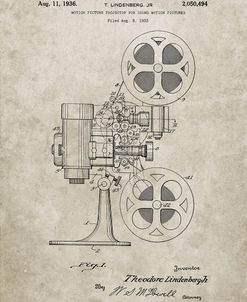 PP966-Sandstone Movie Projector 1933 Patent Poster