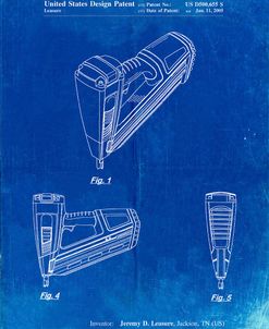 PP968-Faded Blueprint Nail Gun Poster