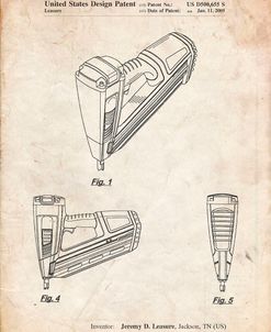 PP968-Vintage Parchment Nail Gun Poster