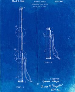PP970-Faded Blueprint Night Stick Patent Poster