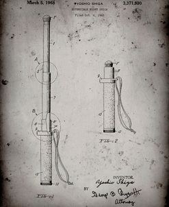 PP970-Faded Grey Night Stick Patent Poster