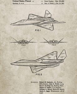 PP972-Sandstone Northrop F-23 Fighter Stealth Plane Patent