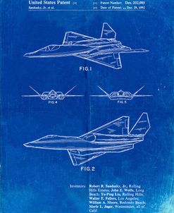 PP972-Faded Blueprint Northrop F-23 Fighter Stealth Plane Patent