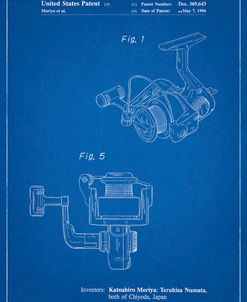 PP973-Blueprint Open Face Spinning Fishing Reel Patent Poster