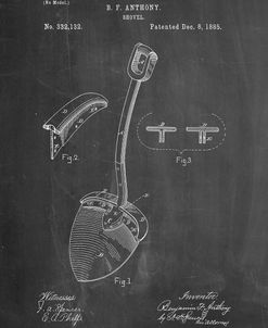 PP976-Chalkboard Original Shovel Patent 1885 Patent Poster