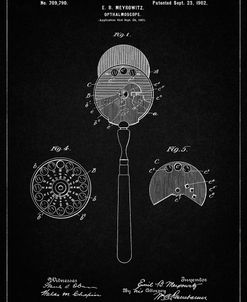 PP975-Vintage Black Ophthalmoscope Patent Poster