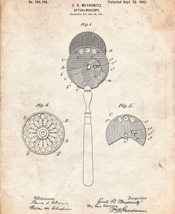 PP975-Vintage Parchment Ophthalmoscope Patent Poster