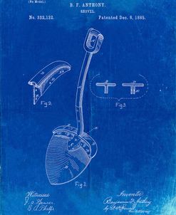 PP976-Faded Blueprint Original Shovel Patent 1885 Patent Poster