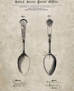 PP977-Sandstone Osiris Sterling Flatware Spoon Patent Poster