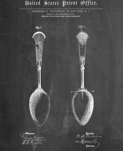 PP977-Chalkboard Osiris Sterling Flatware Spoon Patent Poster
